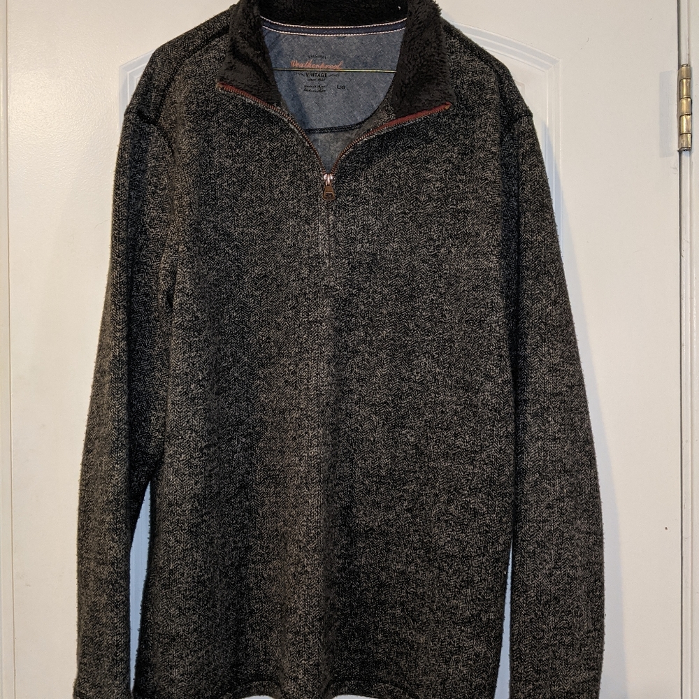 Mens large weatherproof vintage 1/4 zip pullover